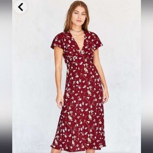 Red Floral Kimchi Blue Dress